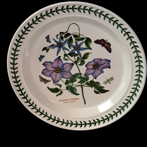 Portmeirion Botanic Garden 10" Virgins Bower dinner plate - Picture 10 of 11